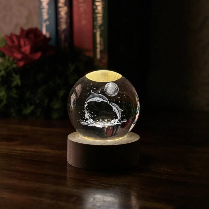 Crystal 3D Dolphin Ball Lamp